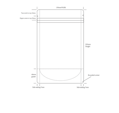 Pack Doypack Transparente 13 x 20,5 cm x 40+40 mm