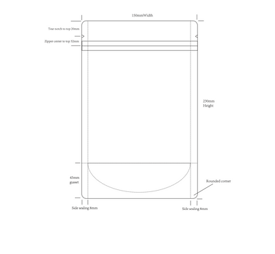 Pack Doypack Transparente 15 x 23 cm x 45+45 mm