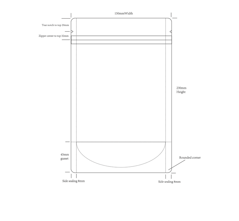 Pack Doypack Transparente 15 x 23 cm x 45+45 mm