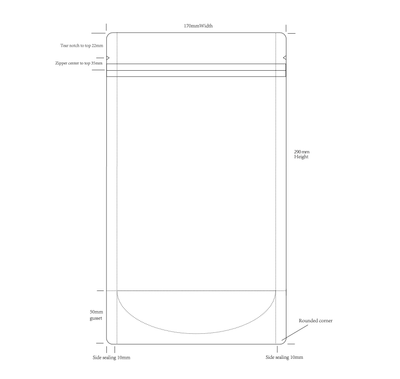 Pack Doypack Transparente 17 x 29 cm x 50+50mm