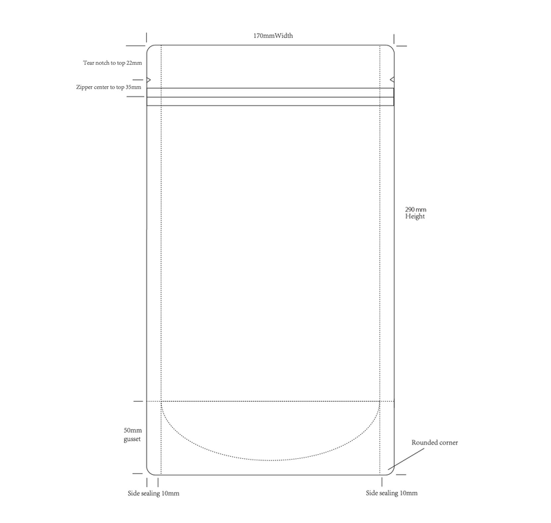 Pack Doypack Transparente 17 x 29 cm x 50+50mm